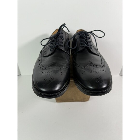 Flag Ltd Black Leather Wingtip Oxford Shoes Mens 11.5 Comfort Innoflex - Picture 3 of 10